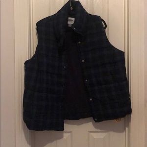 Fleece lined plaid vest